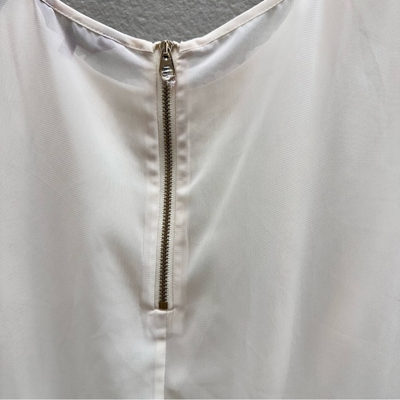 Ted Baker Dress Size 2 Off White Hearts Mini Sleeveless Formal Fit Flare Wedding - Picture 5 of 8